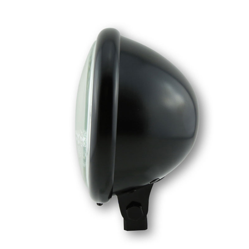 Faro delantero Highsider Smart Bates Style de 5 3/4 pulgadas con cristal transparente negro