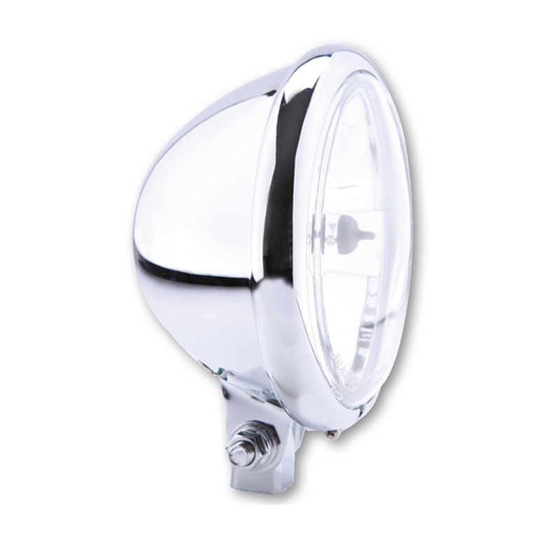 Faro delantero Highsider Smart Bates Style de 5 3/4 pulgadas con vidrio transparente cromado