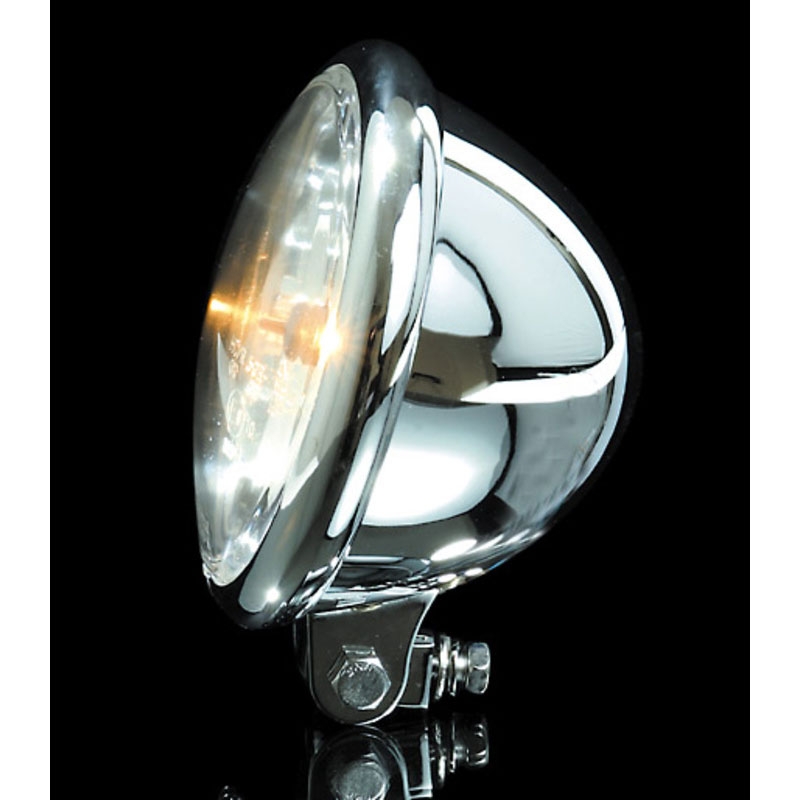 Faro delantero Highsider Smart Bates Style de 5 3/4 pulgadas con vidrio transparente cromado
