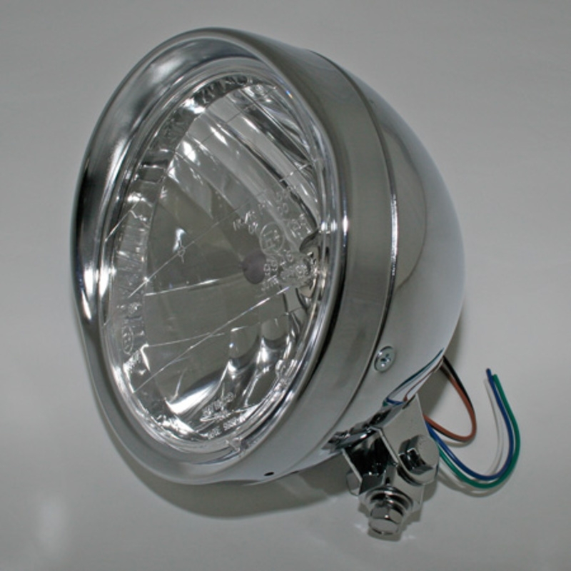 Faro delantero cromado Highsider Smart Cruiser de 6 1/2"