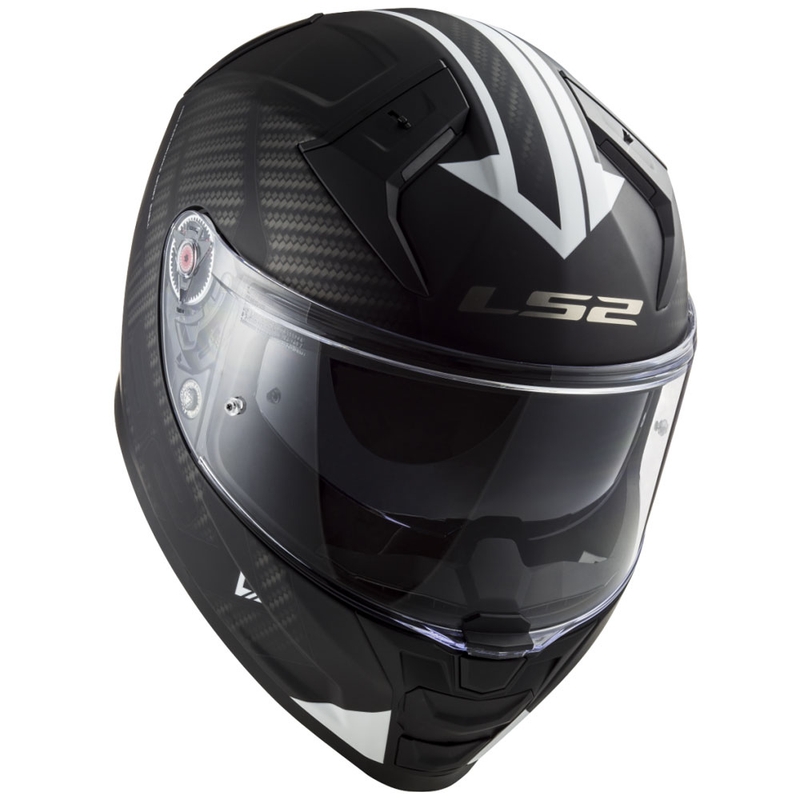 Casco integral de motocicleta LS2 FF811 Vector II Splitter blanco-negro