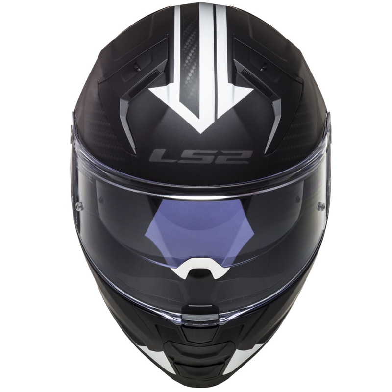 Casco integral de motocicleta LS2 FF811 Vector II Splitter blanco-negro
