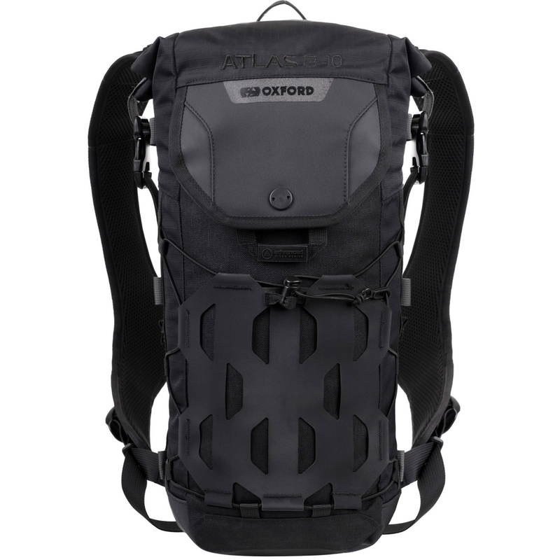 Mochila para moto Oxford Atlas B-10 negra de 10 l