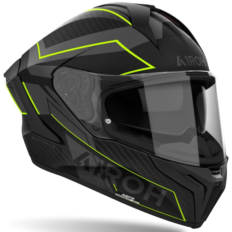 Casco integral de moto Airoh MATRYX Sentinel amarillo mate