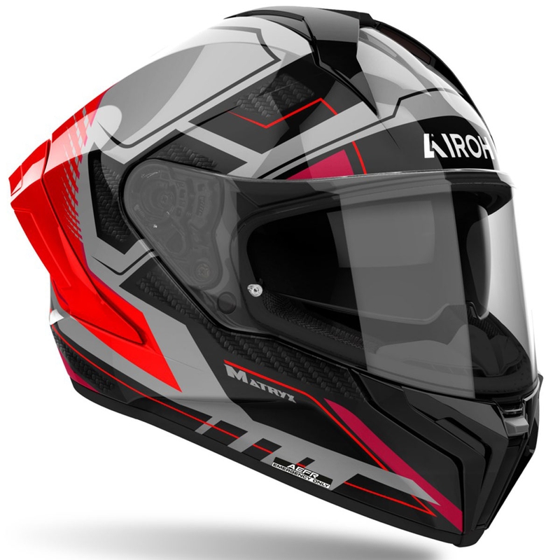Casco integral para moto Airoh MATRYX Rocket rojo brillante