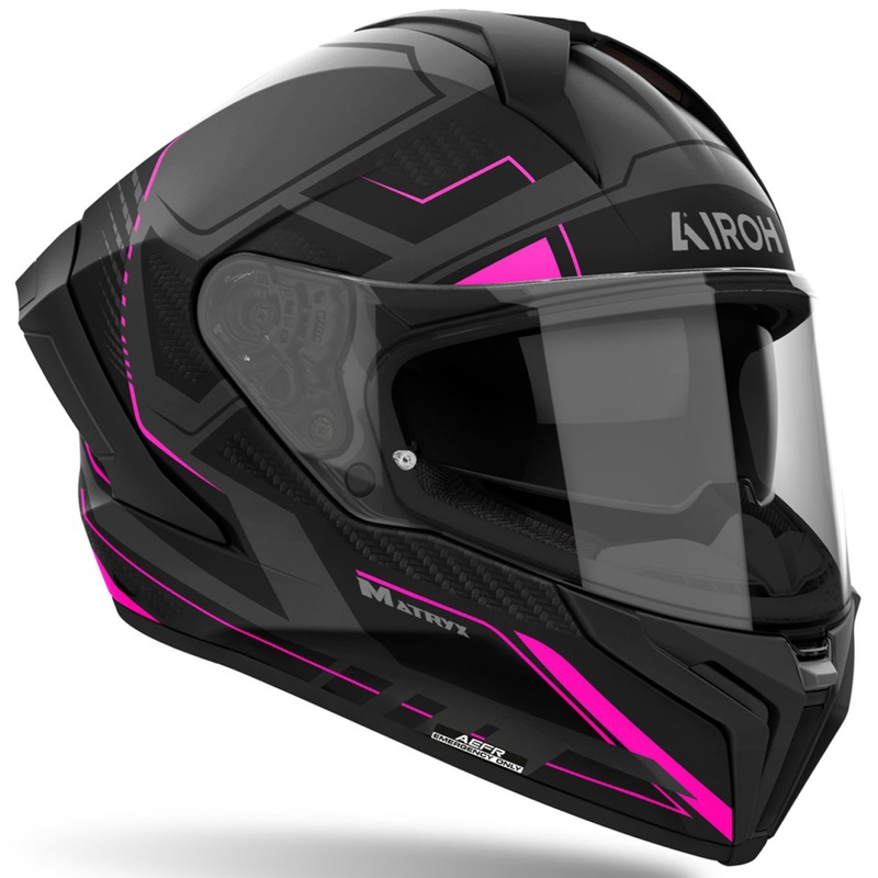 Casco integral para moto Airoh MATRYX Rocket rosa mate