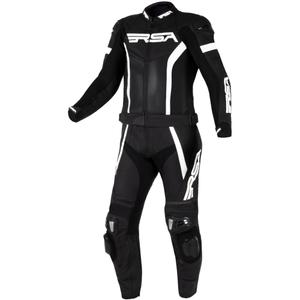 Traje de cuero para moto RSA Imola 2.1 negro-blanco