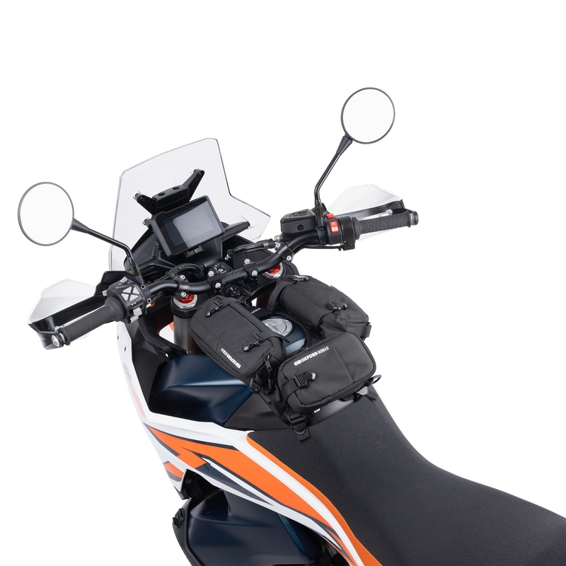 Sistema de portaequipajes para tanque Oxford Nomad, color negro