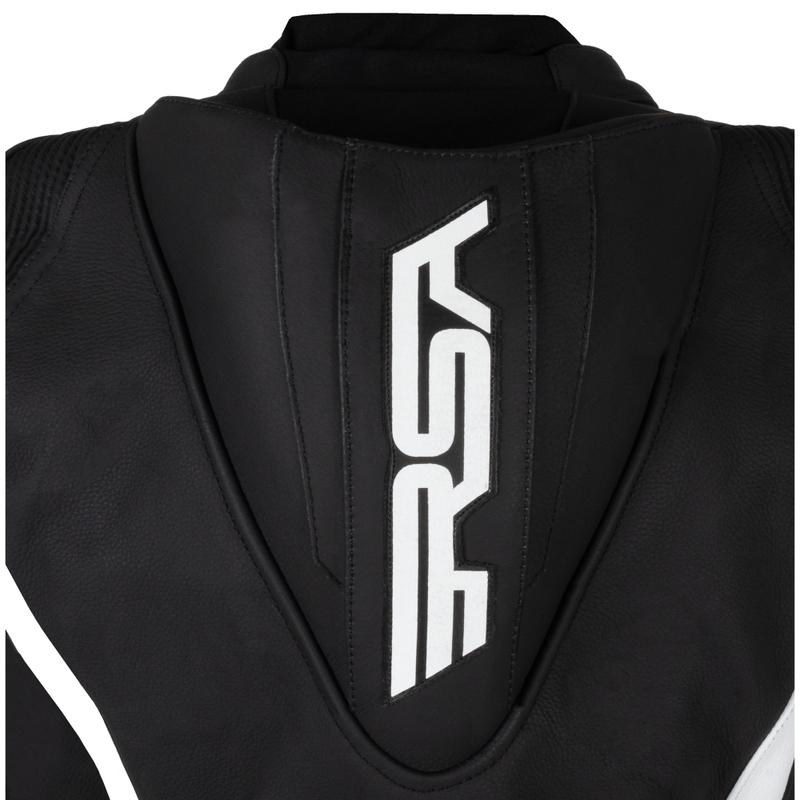 Mono de cuero blanco y negro para moto RSA Imola 2.1