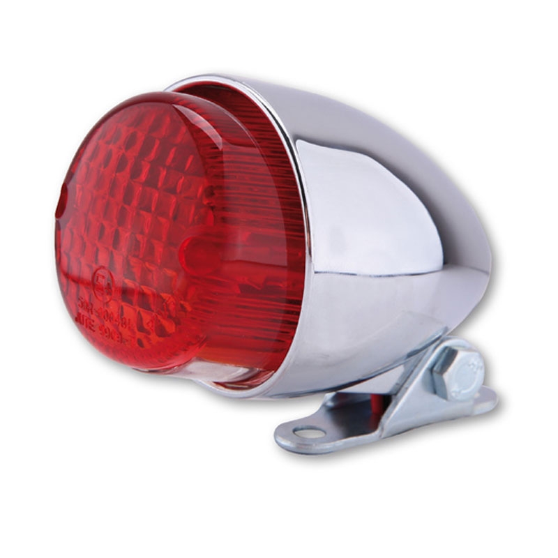 Luz trasera cromada para motocicleta Highsider Smart Texas