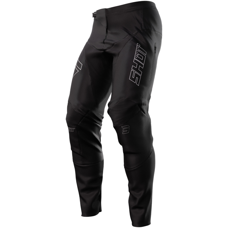 Pantalones de motocross con cremallera Shot Contact negros