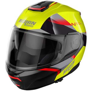 Casco de moto abatible Nolan N100-6 Paloma N-COM 27 amarillo fluo