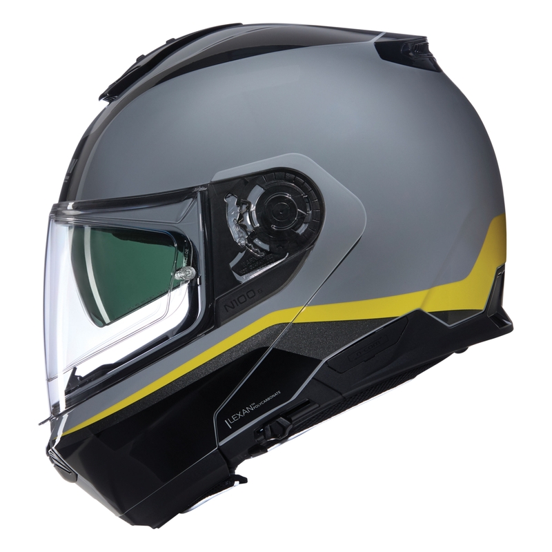 Casco de moto abatible Nolan N100-6 Incognito N-COM 346 gris-negro-amarillo