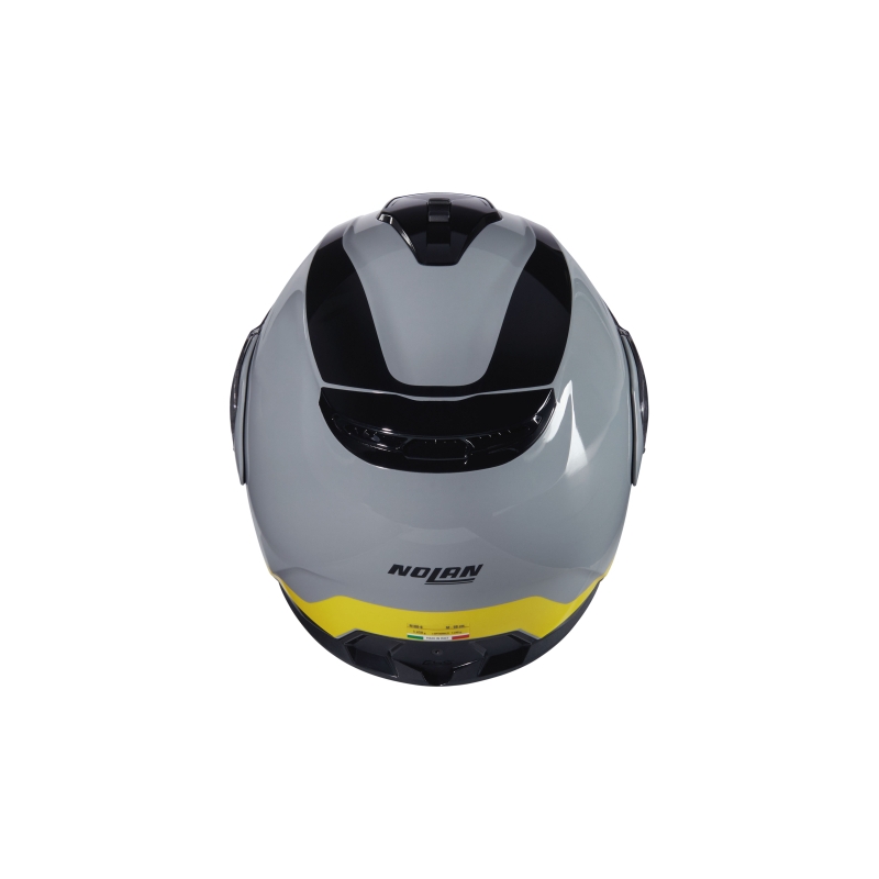 Casco de moto abatible Nolan N100-6 Incognito N-COM 346 gris-negro-amarillo