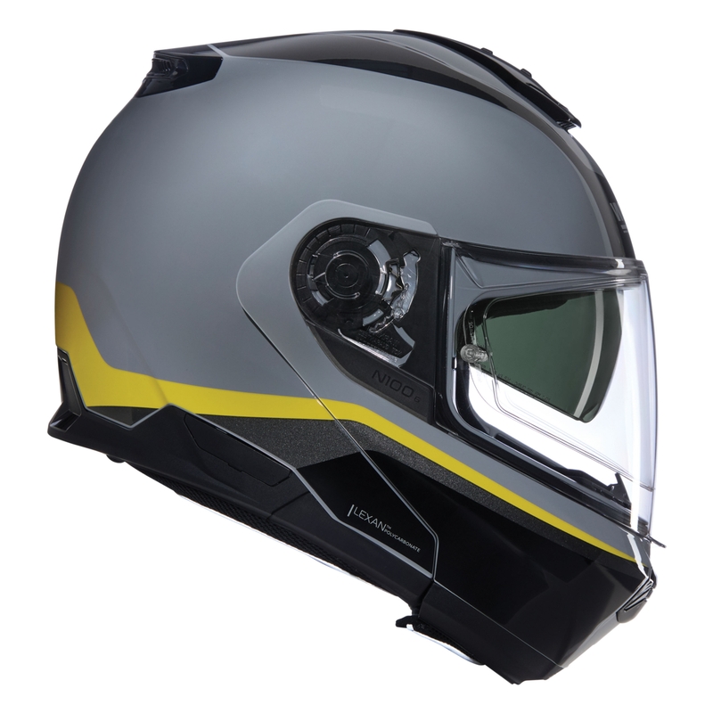 Casco de moto abatible Nolan N100-6 Incognito N-COM 346 gris-negro-amarillo