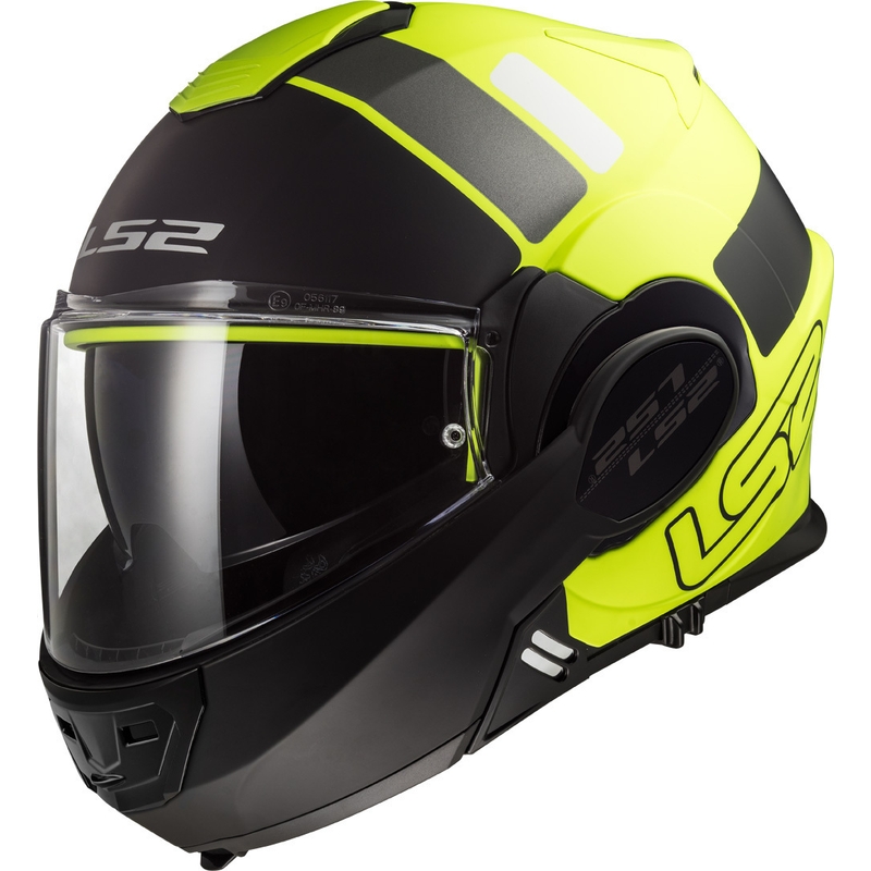Překlápěcí přilba na motorku LS2 FF399 Valiant Prox černo-fluo žlutá