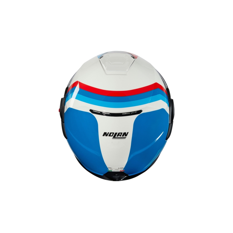 Casco de moto abatible Nolan N120-1 Lineo N-COM 347 blanco-azul-rojo