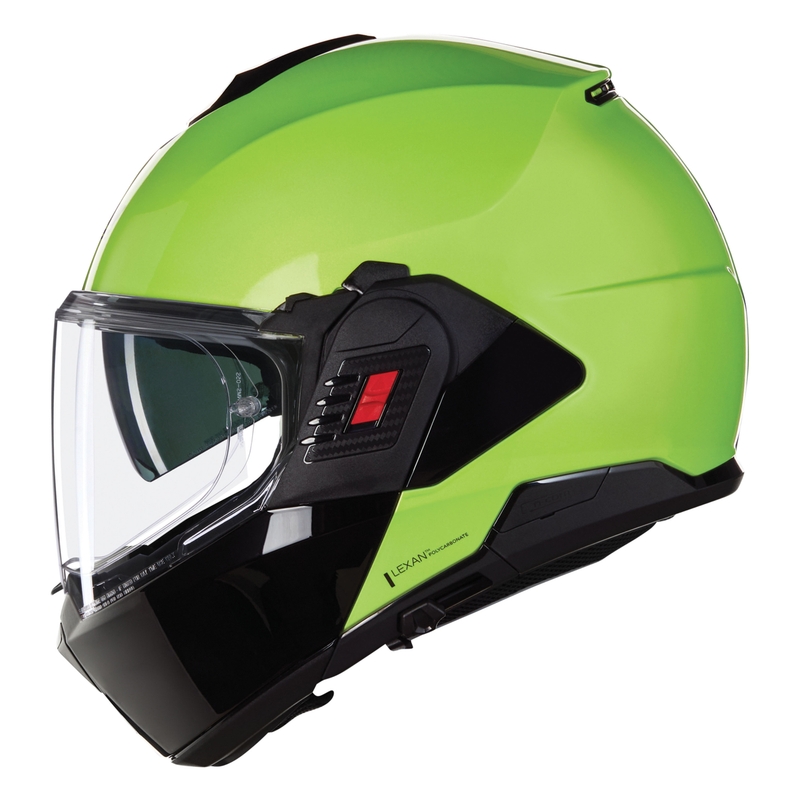 Casco de moto abatible Nolan N120-1 Mivedi N-COM 329 verde-negro