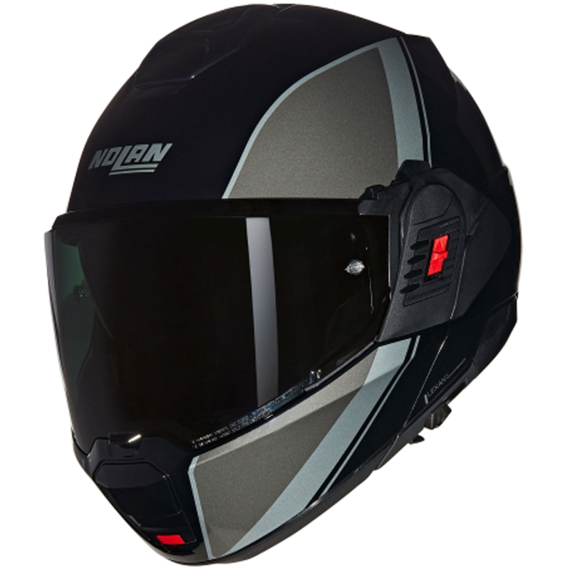 Casco de moto abatible Nolan N120-1 Verniciatura Speciale N-COM 341 negro-gris