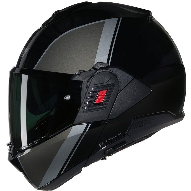 Casco de moto abatible Nolan N120-1 Verniciatura Speciale N-COM 341 negro-gris