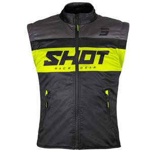 Chaleco de moto Shot Bodywarmer Lite negro-amarillo fluorescente