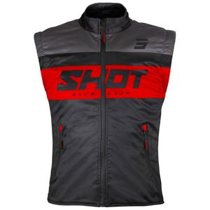 Chaleco de moto Shot Bodywarmer Lite negro-rojo