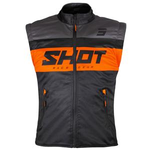 Chaleco de moto Shot Bodywarmer Lite negro-naranja