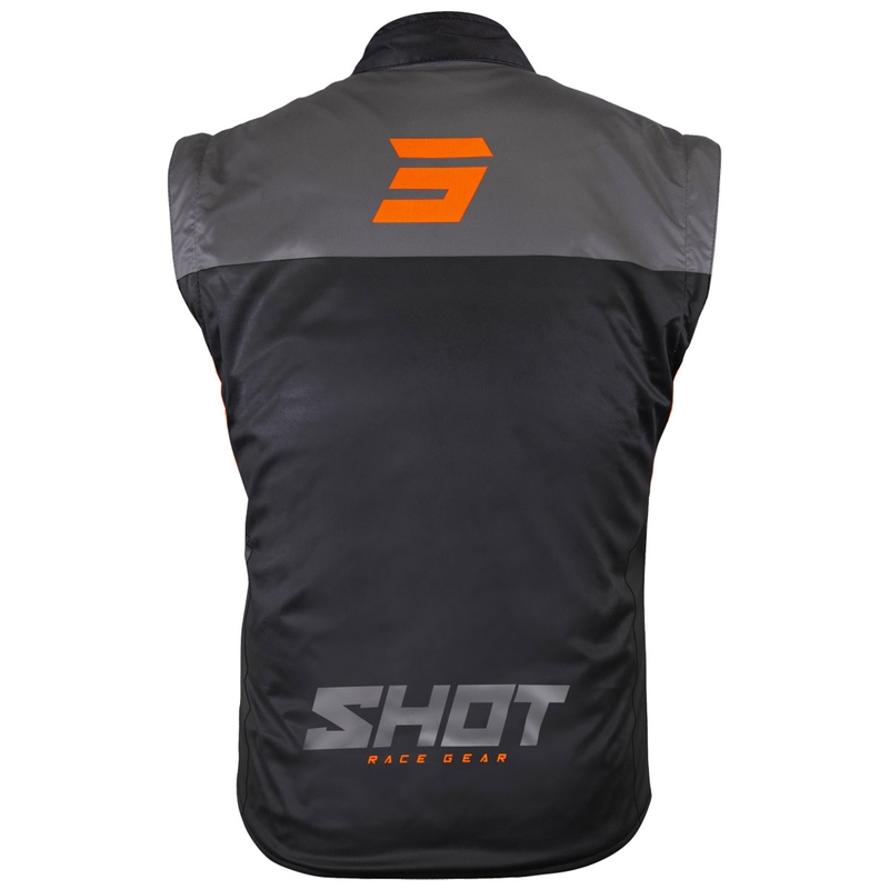 Chaleco de moto Shot Bodywarmer Lite negro-naranja
