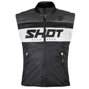 Chaleco de moto Shot Bodywarmer Lite negro-blanco