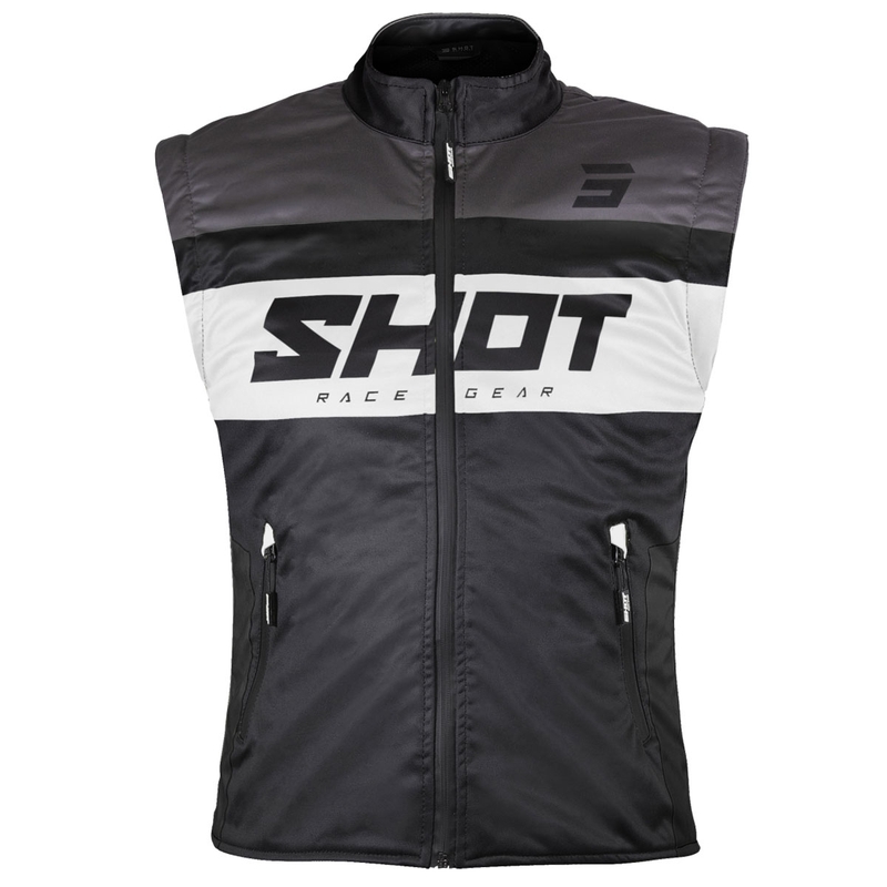 Chaleco de moto Shot Bodywarmer Lite negro-blanco