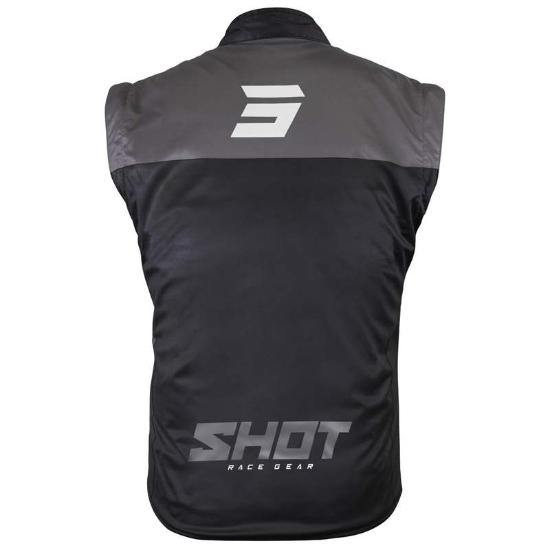 Chaleco de moto Shot Bodywarmer Lite negro-blanco