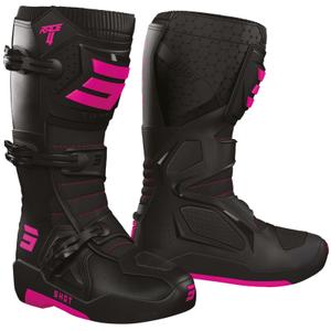Botas de moto Shot Race 4 Negro-Rosa fluo