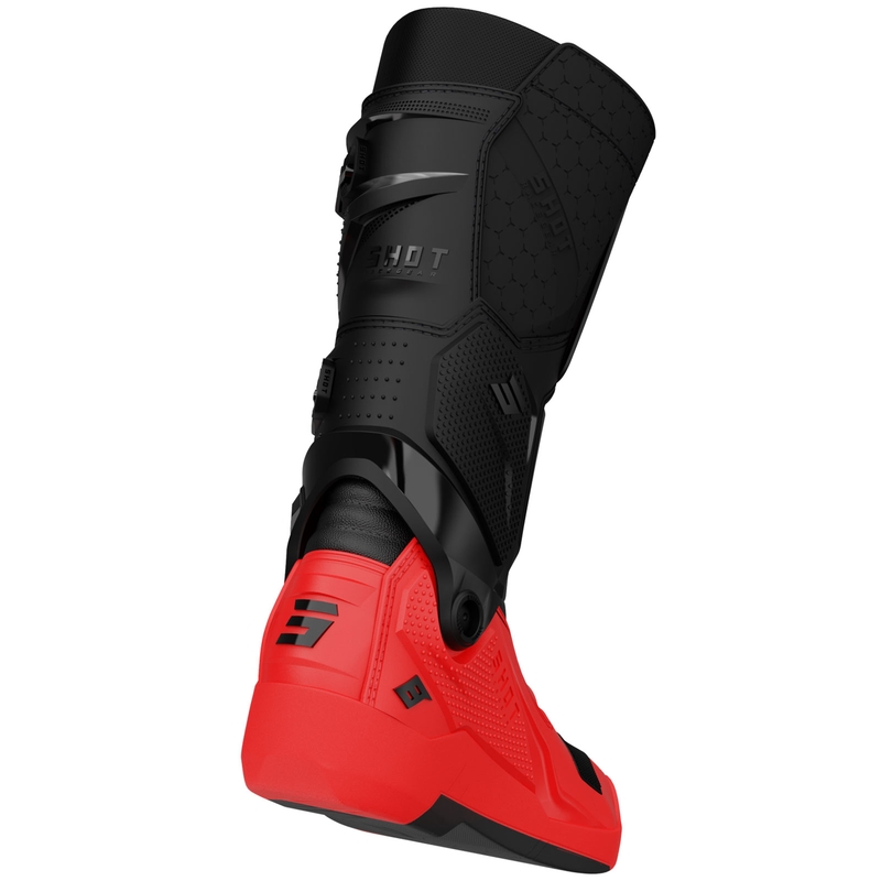 Botas de moto Shot Race 8 negro-rojo