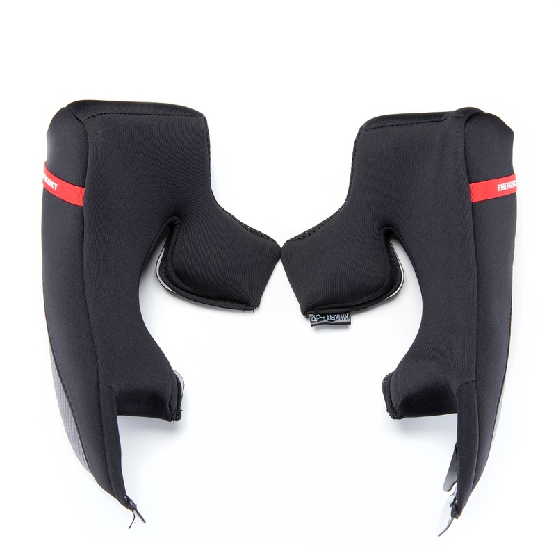 Almohadillas de repuesto para las mejillas de los cascos Scorpion Belfast Luxe/Carbon