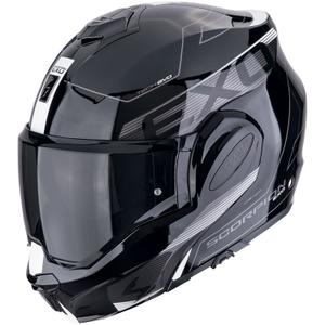 Casco de moto plegable Scorpion EXO-TECH EVO TRAVELLER negro y blanco