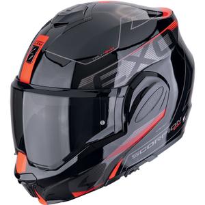 Casco de moto plegable Scorpion EXO-TECH EVO TRAVELLER negro-rojo