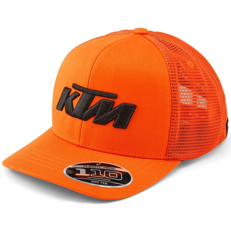 Gorra infantil con el logotipo de KTM en color naranja y negro