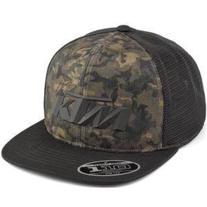 Gorra de camionero KTM Camo negra y verde camuflaje