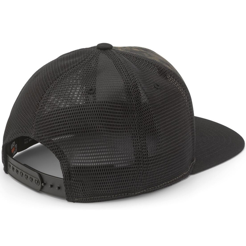 Gorra de camionero KTM Camo negra y verde camuflaje