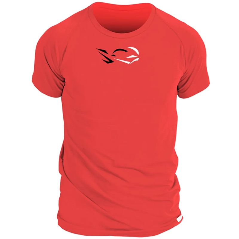 Camiseta funcional nanosilver® Ride con rojo plata