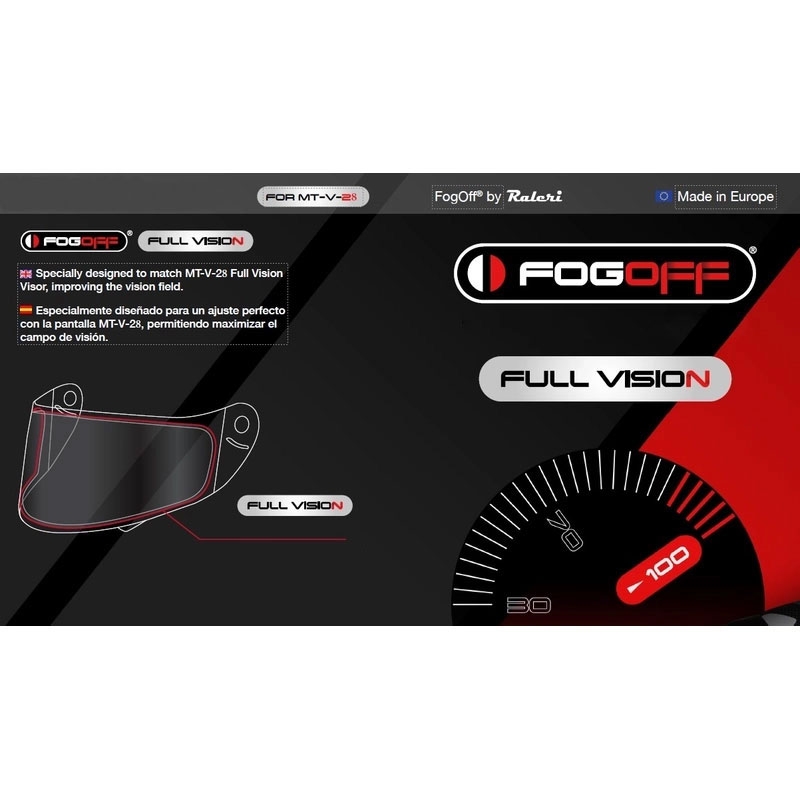 Lámina antivaho FOGOFF FOG010 para MT-V-28 plexi