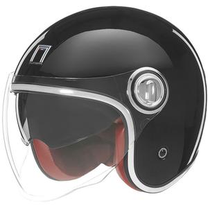 Casco de moto abierto NOX PREMIUM Heritage negro