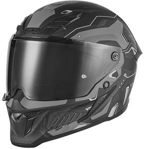 Casco integral de motocicleta Goliath Berserk exclusivo de NOX, negro mate-titanio