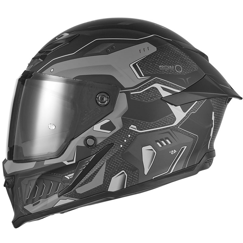 Casco integral de motocicleta Goliath Berserk exclusivo de NOX, negro mate-titanio