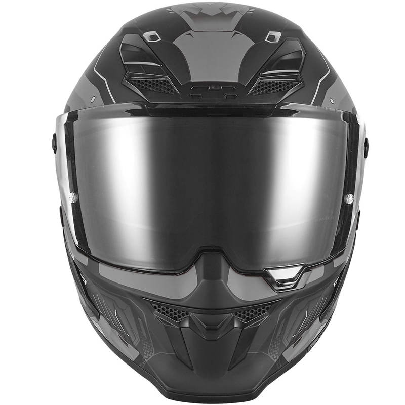 Casco integral de motocicleta Goliath Berserk exclusivo de NOX, negro mate-titanio