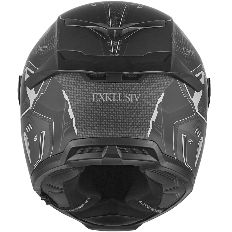 Casco integral de motocicleta Goliath Berserk exclusivo de NOX, negro mate-titanio