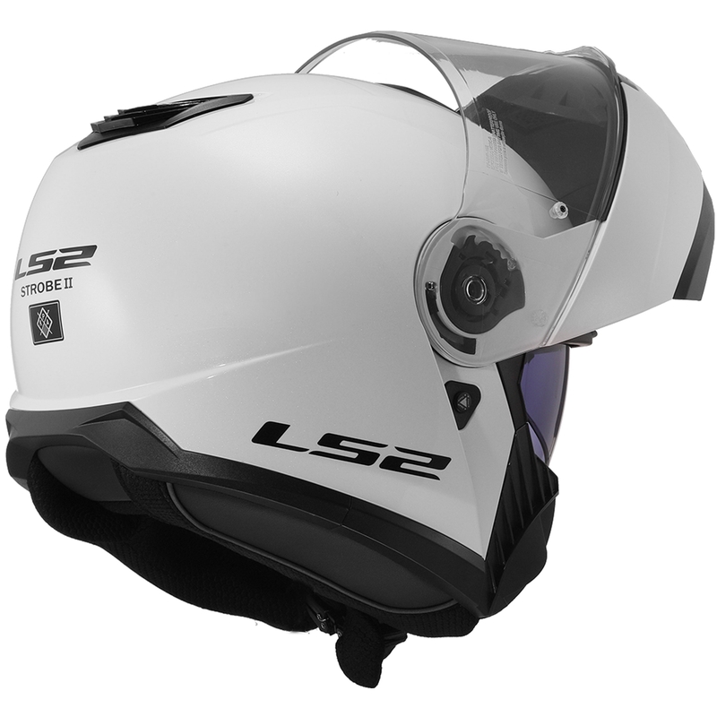 Casco abatible LS2 FF908 Strobe II blanco brillo