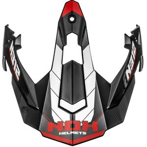 Visera para cascos de moto NOX N312 Vapor blanco-negro-rojo