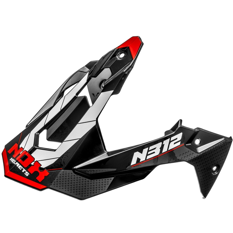 Visera para cascos de moto NOX N312 Vapor blanco-negro-rojo