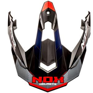 Visera para cascos de moto NOX N312 Vapor negro-azul-rojo